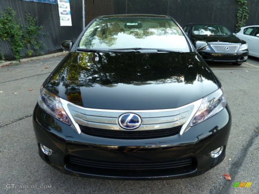 2011 HS 250h Hybrid Premium - Obsidian Black / Parchment/Brown Walnut photo #6