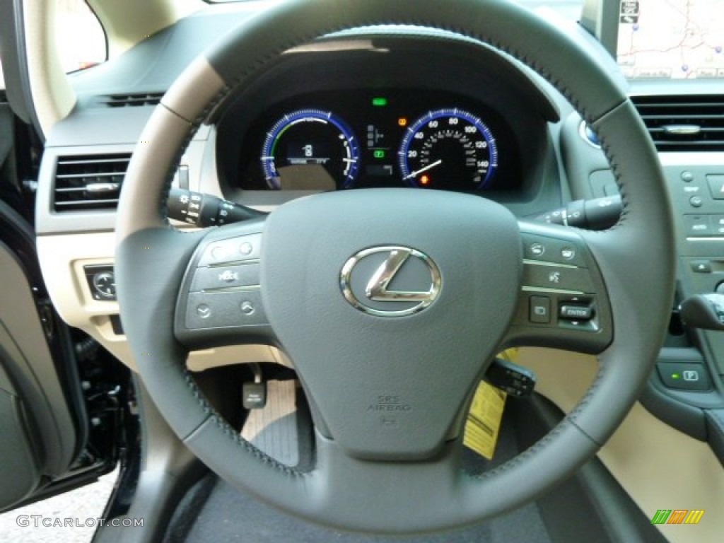 2011 HS 250h Hybrid Premium - Obsidian Black / Parchment/Brown Walnut photo #16