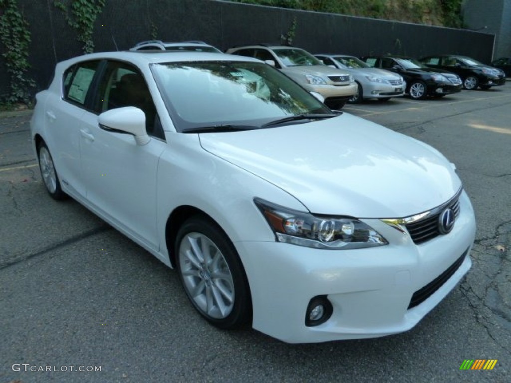 2011 CT 200h Hybrid Premium - Starfire White Pearl / Black photo #6
