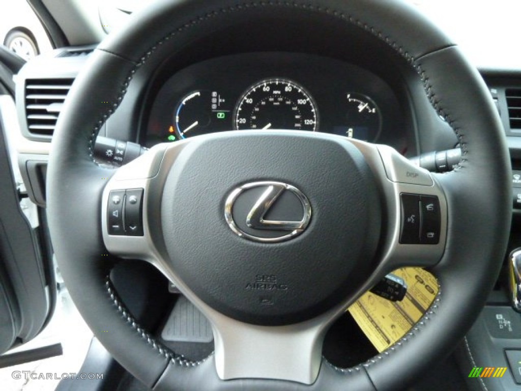 2011 Lexus CT 200h Hybrid Premium Black Steering Wheel Photo #54575922