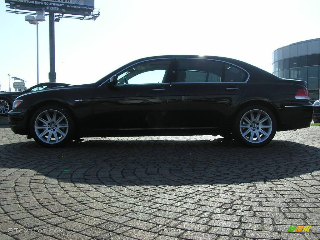 2006 7 Series 750Li Sedan - Jet Black / Dark Beige/Beige III photo #2