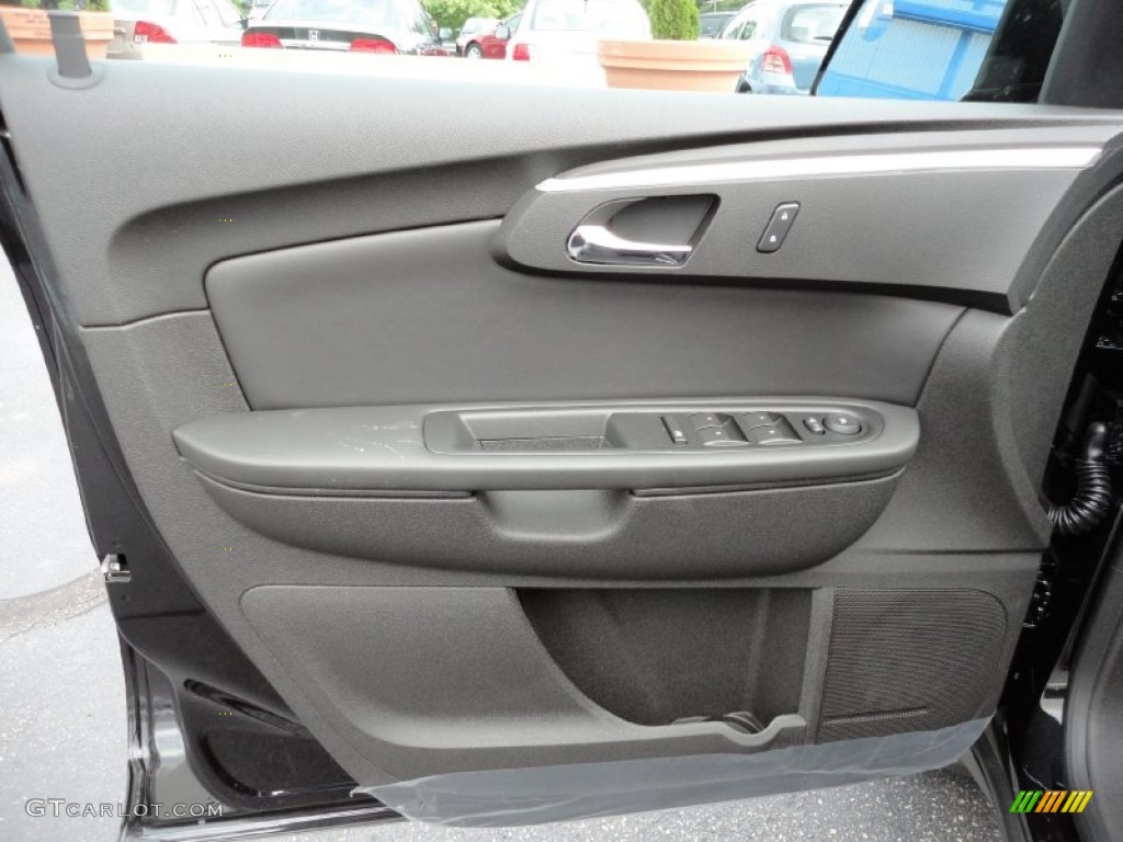 2012 Chevrolet Traverse LT AWD Ebony Door Panel Photo #54576375