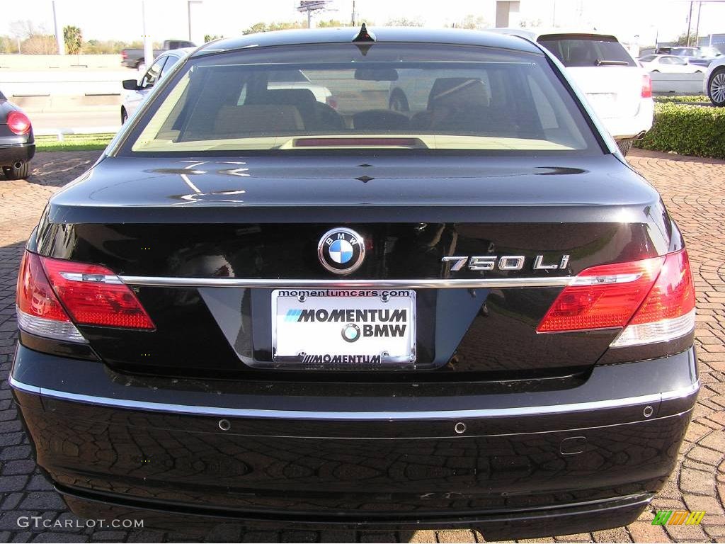 2006 7 Series 750Li Sedan - Jet Black / Dark Beige/Beige III photo #11