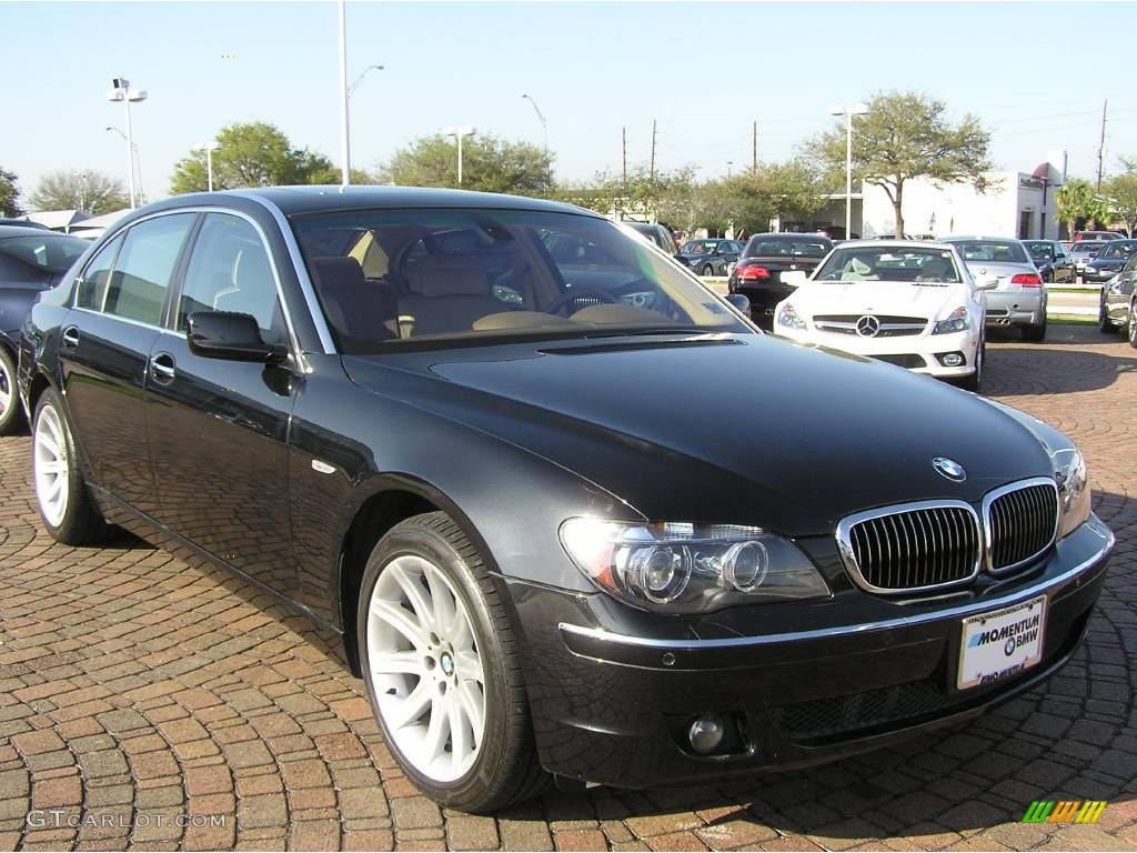 2006 7 Series 750Li Sedan - Jet Black / Dark Beige/Beige III photo #14
