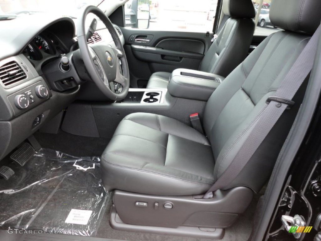 Ebony Interior 2012 Chevrolet Silverado 3500HD LTZ Crew Cab 4x4 Dually Photo #54576672