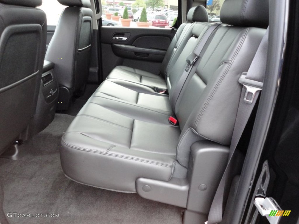 Ebony Interior 2012 Chevrolet Silverado 3500HD LTZ Crew Cab 4x4 Dually Photo #54576681