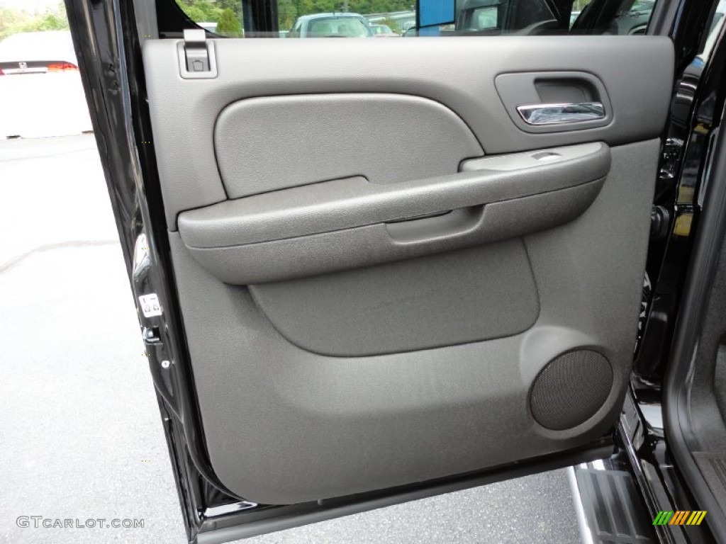 2012 Chevrolet Silverado 3500HD LTZ Crew Cab 4x4 Dually Ebony Door Panel Photo #54576684