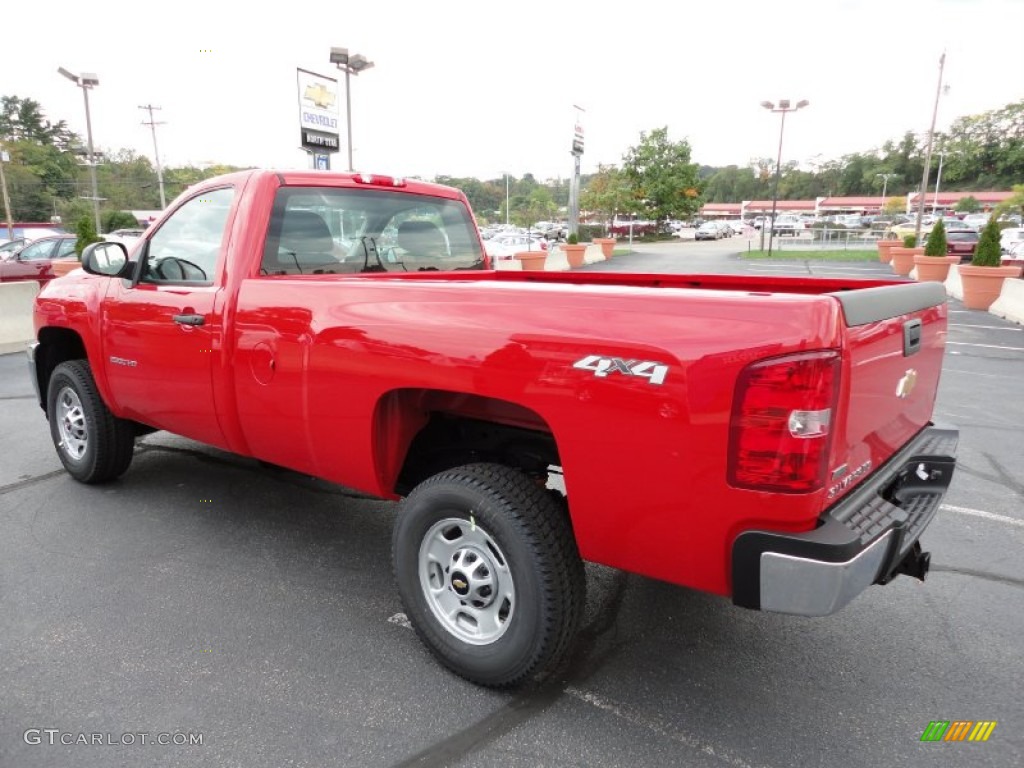 2012 Silverado 2500HD Work Truck Regular Cab 4x4 - Victory Red / Dark Titanium photo #5