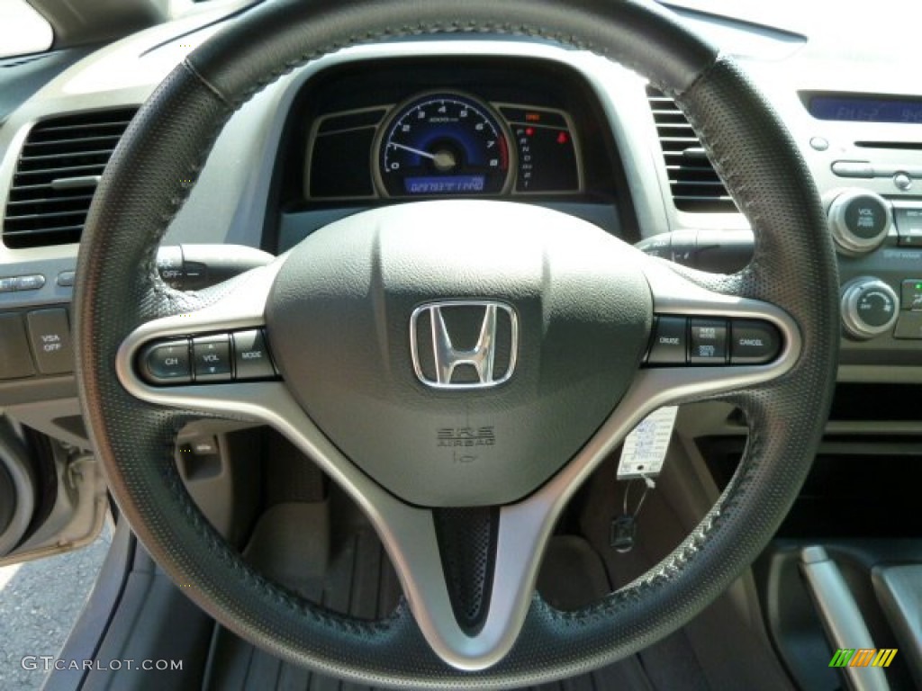 2009 Honda Civic EX-L Sedan Gray Steering Wheel Photo #54578198