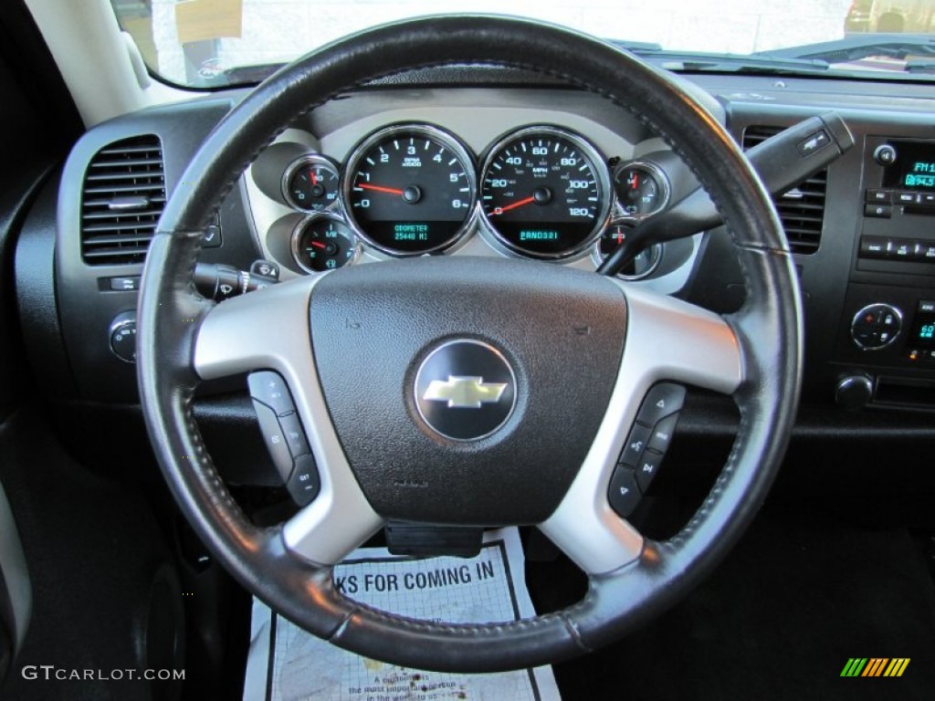 2008 Chevrolet Silverado 1500 LT Extended Cab 4x4 Ebony Steering Wheel Photo #54578423