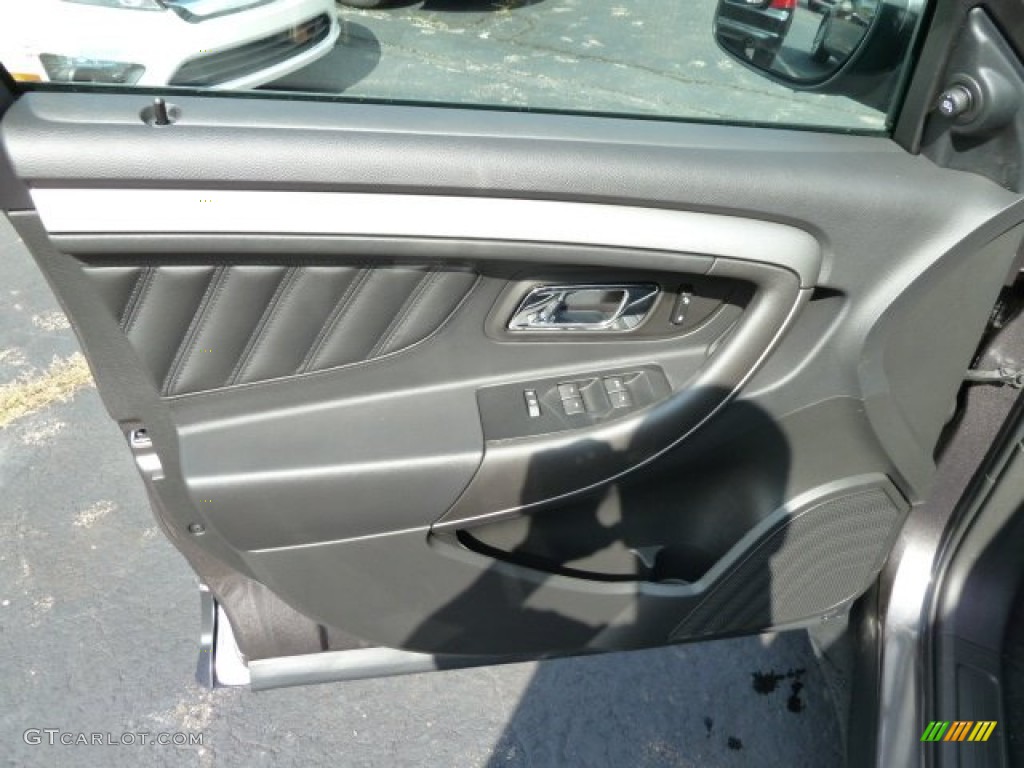 2012 Ford Taurus SEL Charcoal Black Door Panel Photo #54579653