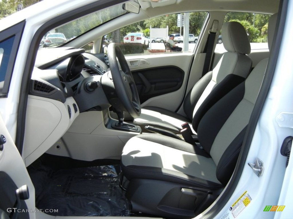 Light Stone/Charcoal Black Interior 2012 Ford Fiesta S Sedan Photo #54580691