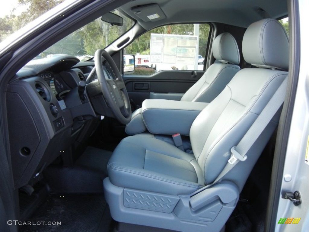 Steel Gray Interior 2011 Ford F150 XL Regular Cab Photo #54581299