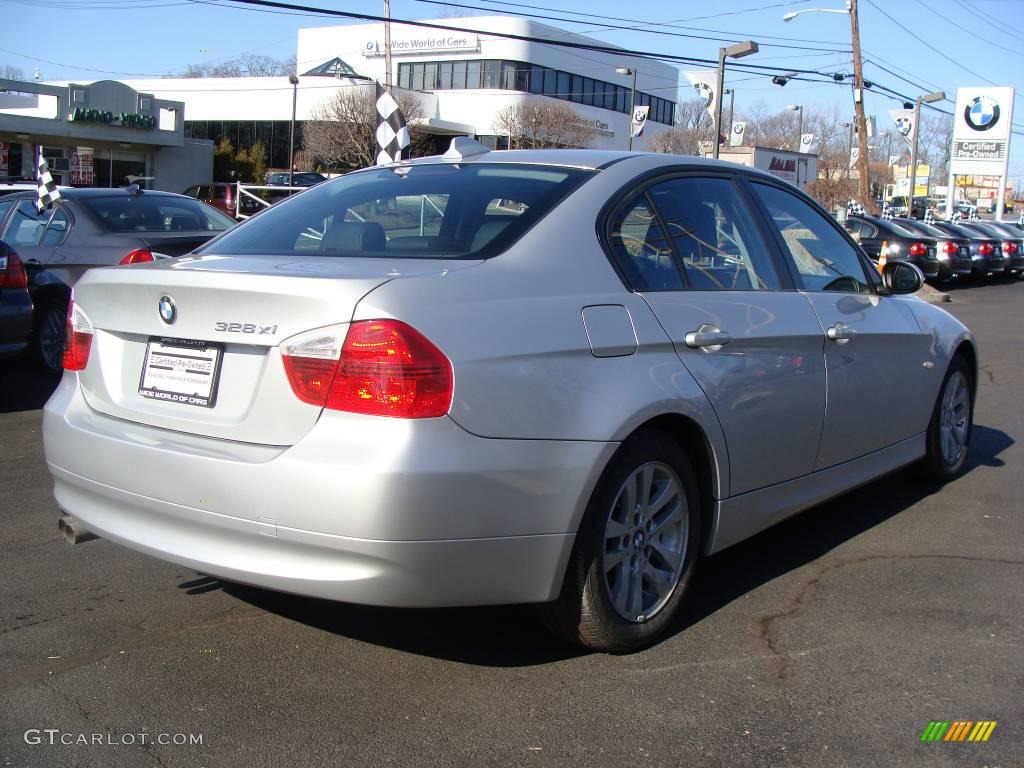 2007 3 Series 328xi Sedan - Titanium Silver Metallic / Black photo #4
