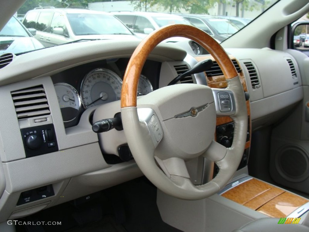 2007 Chrysler Aspen Limited 4WD Dark Khaki/Light Graystone Steering Wheel Photo #54582794
