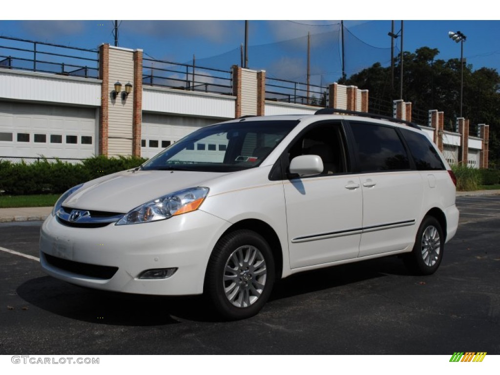 2007 Sienna XLE Limited AWD - Arctic Frost Pearl White / Taupe photo #1