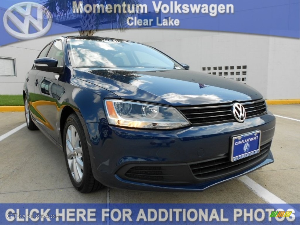 2012 Jetta SE Sedan - Tempest Blue Metallic / Titan Black photo #1