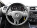 Titan Black 2012 Volkswagen Jetta SE Sedan Steering Wheel