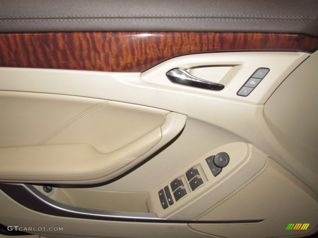 2008 Cadillac CTS Sedan Cashmere/Cocoa Door Panel Photo #54586400