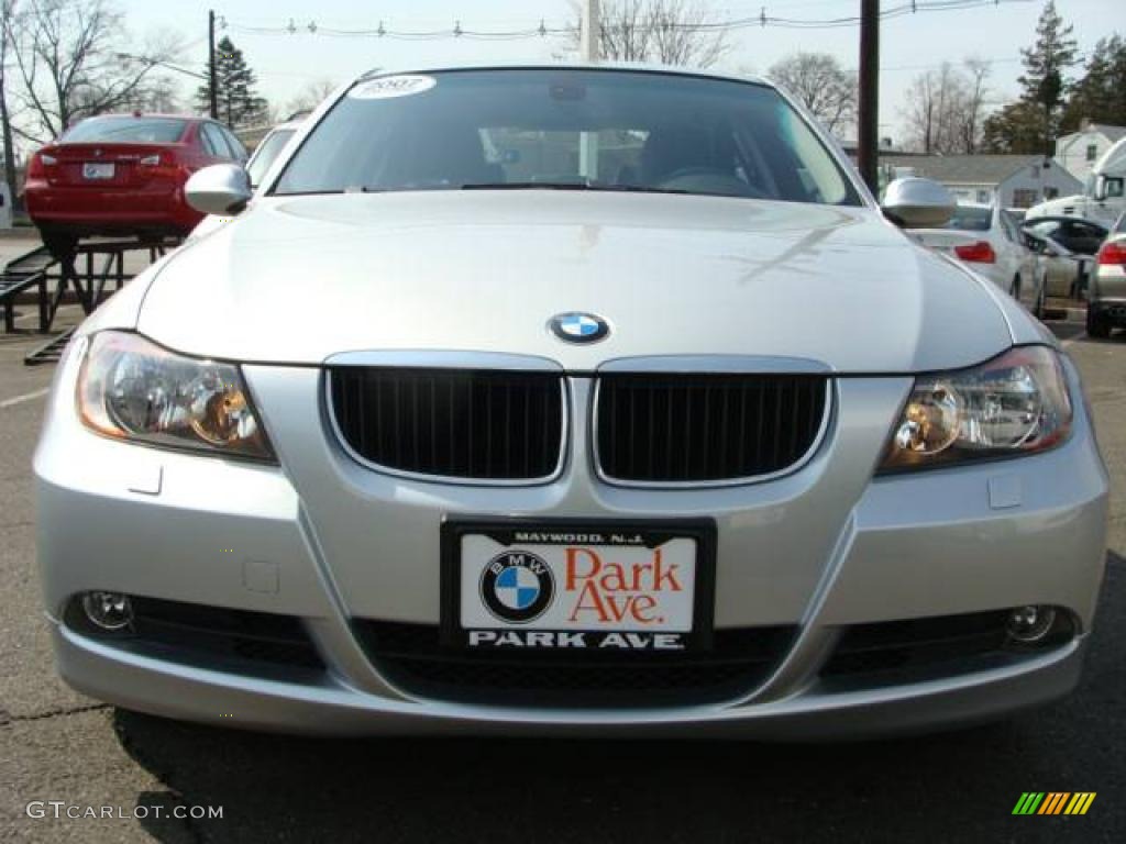 2007 3 Series 328xi Sedan - Titanium Silver Metallic / Black photo #3