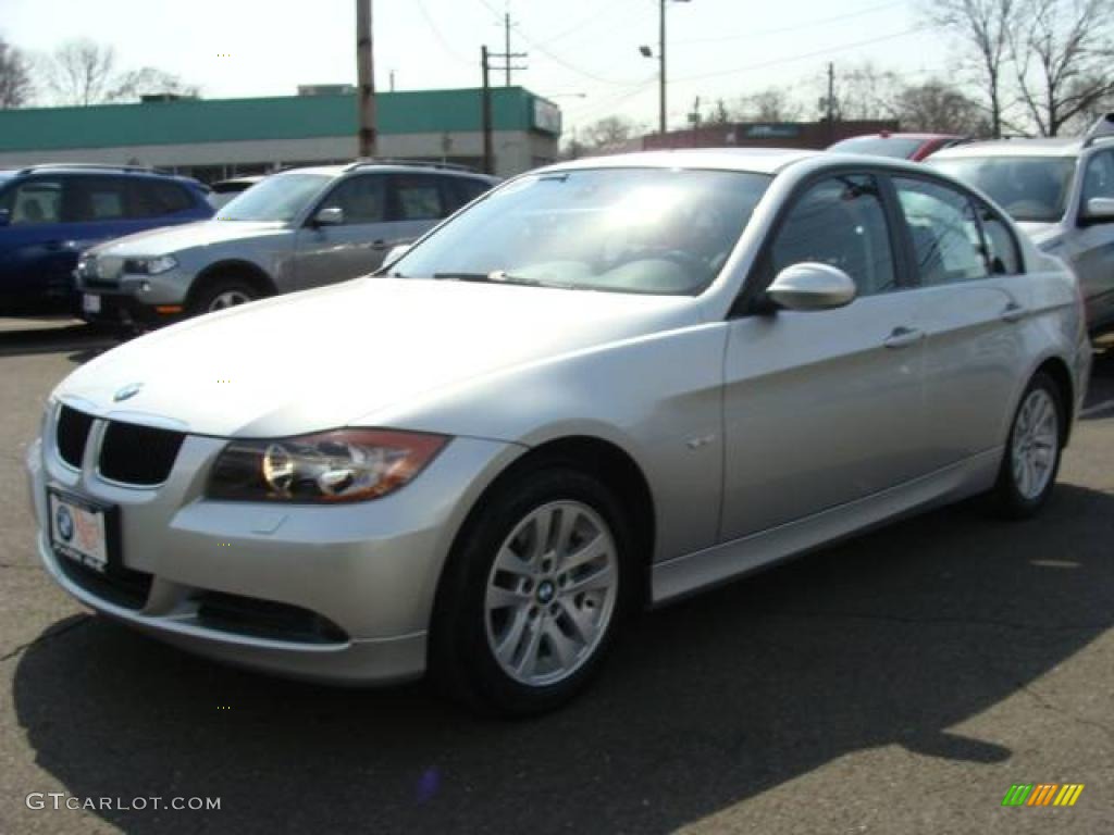 2007 3 Series 328xi Sedan - Titanium Silver Metallic / Black photo #4