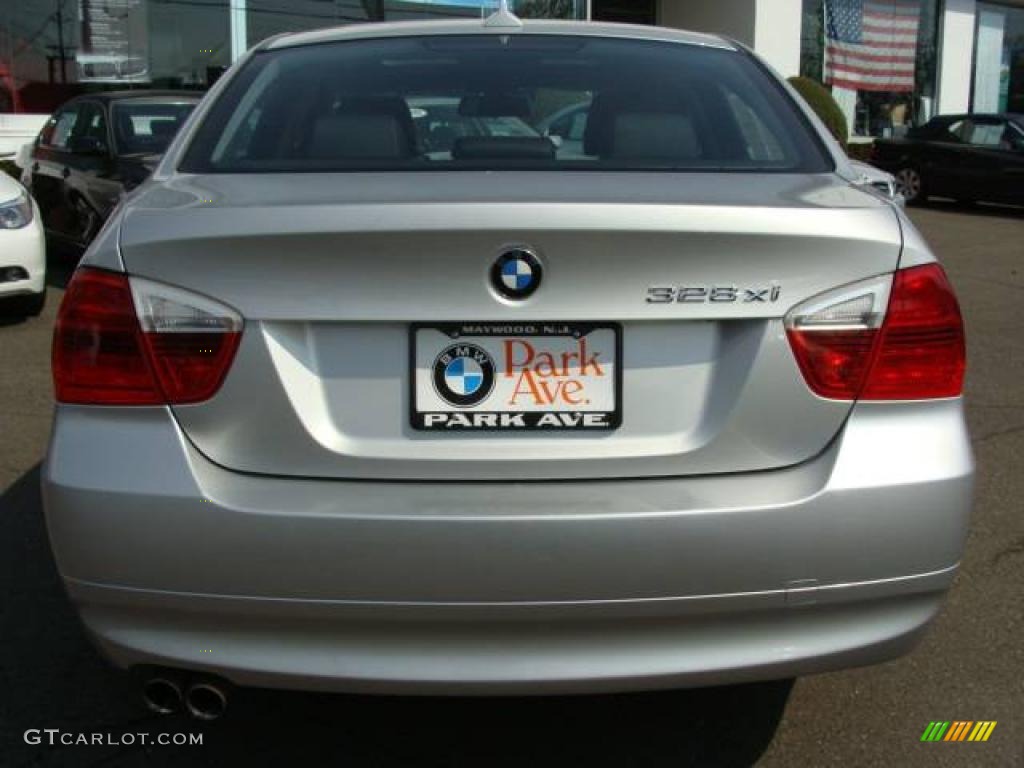 2007 3 Series 328xi Sedan - Titanium Silver Metallic / Black photo #7