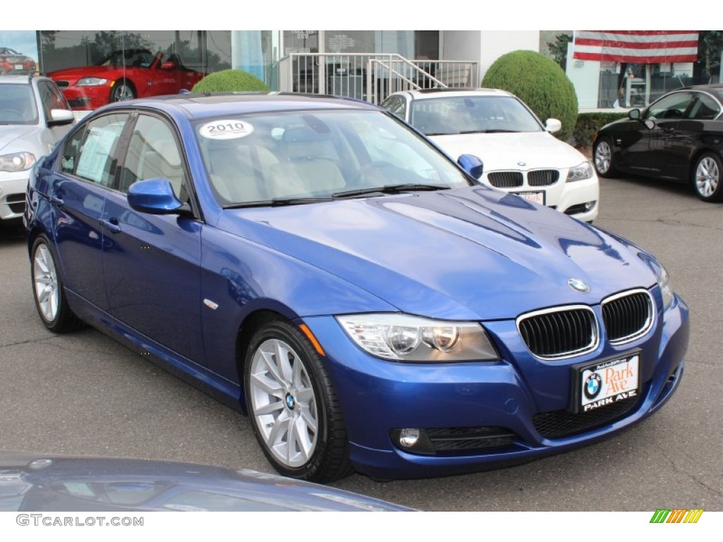 2010 3 Series 328i Sedan - Montego Blue Metallic / Beige photo #3