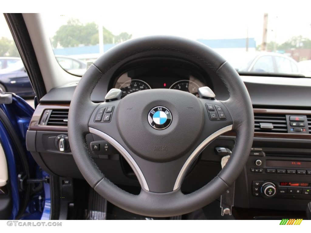 2010 BMW 3 Series 328i Sedan Beige Steering Wheel Photo #54587006