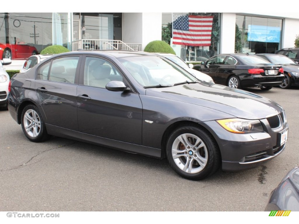 2008 3 Series 328xi Sedan - Sparkling Graphite Metallic / Gray photo #3