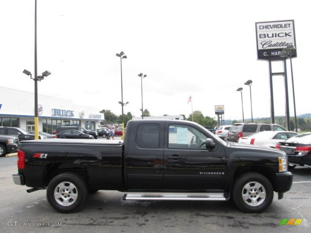 2008 Silverado 1500 Z71 Extended Cab 4x4 - Black / Ebony photo #2