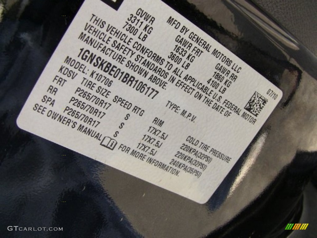 2011 Tahoe LT 4x4 - Black / Ebony photo #16
