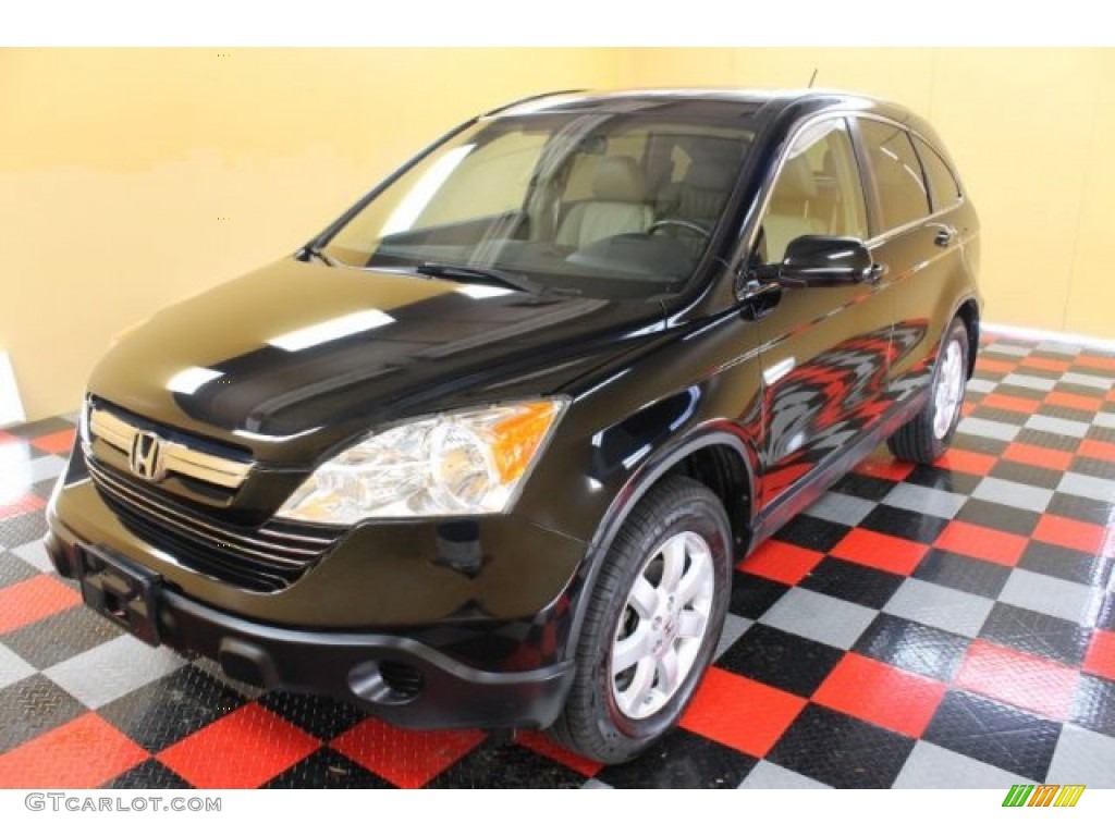 2008 CR-V EX-L 4WD - Nighthawk Black Pearl / Ivory photo #2