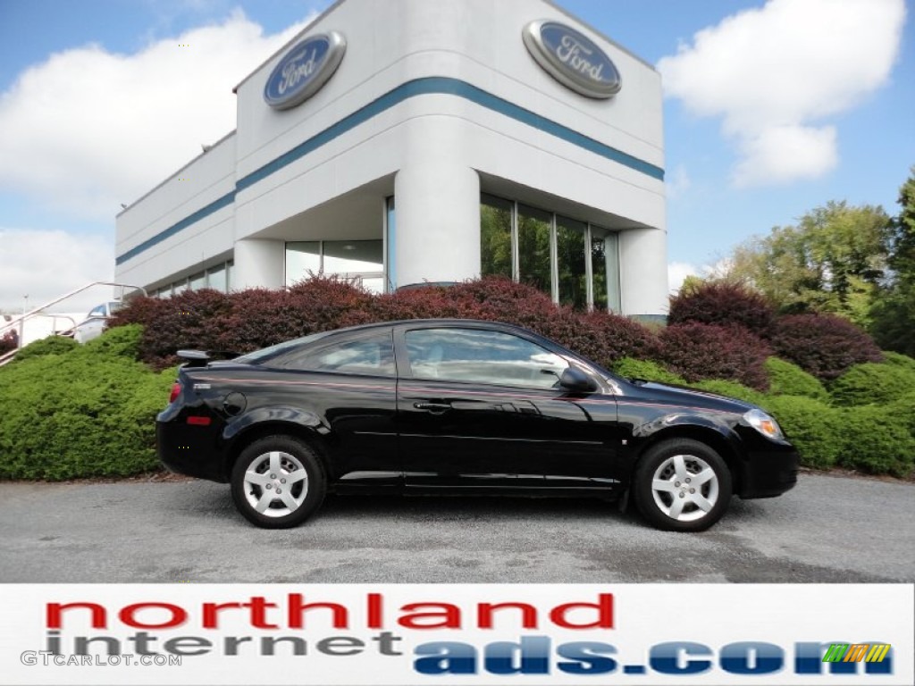 2007 Cobalt LS Coupe - Black / Gray photo #1