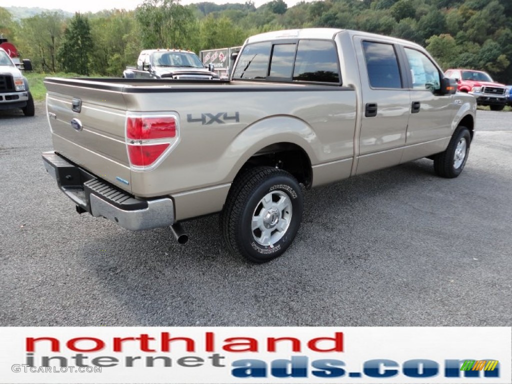 2011 F150 XLT SuperCrew 4x4 - Pale Adobe Metallic / Pale Adobe photo #8