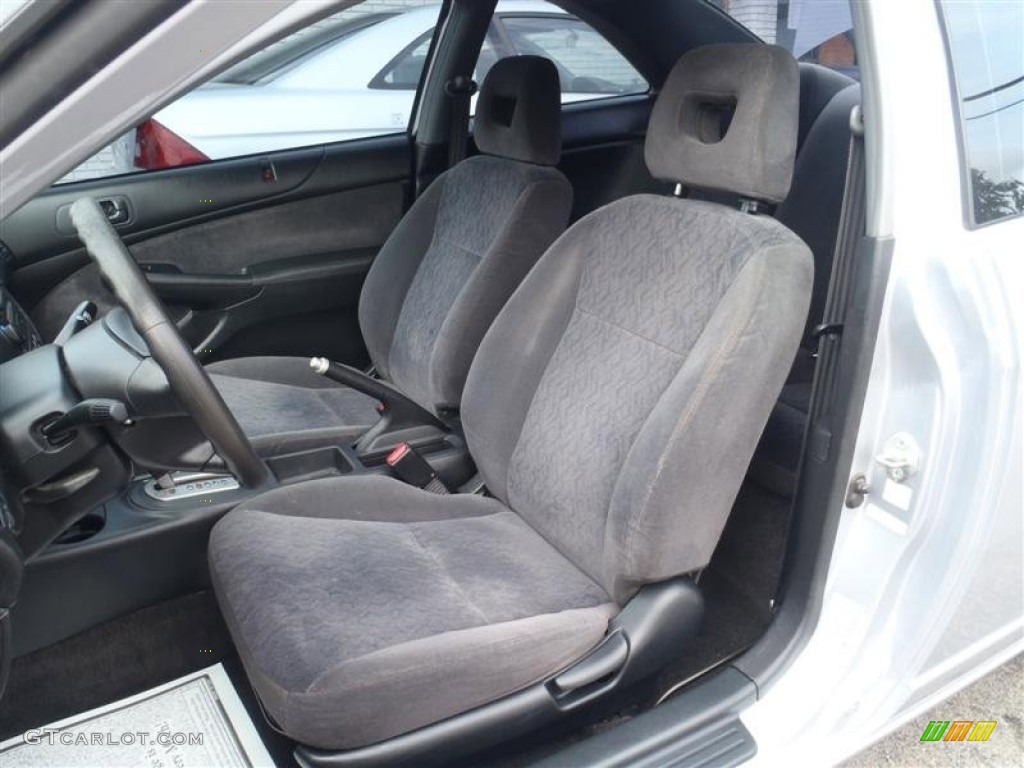 2001 Civic LX Coupe - Satin Silver Metallic / Black photo #6