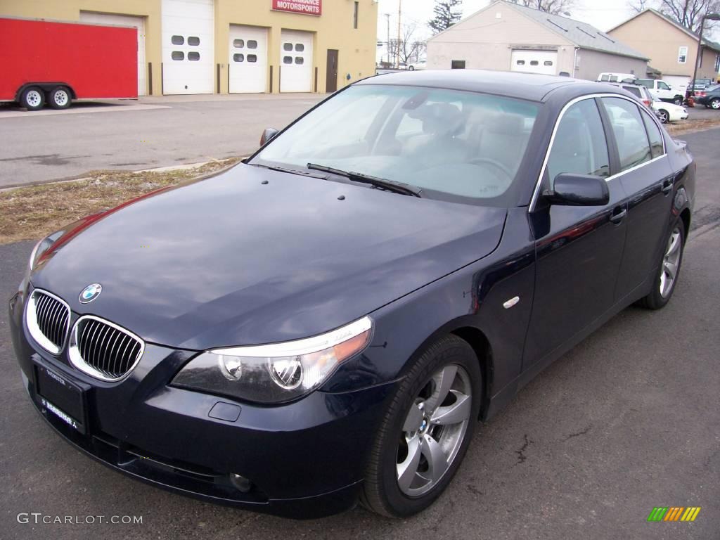 2007 5 Series 525i Sedan - Monaco Blue Metallic / Grey photo #1