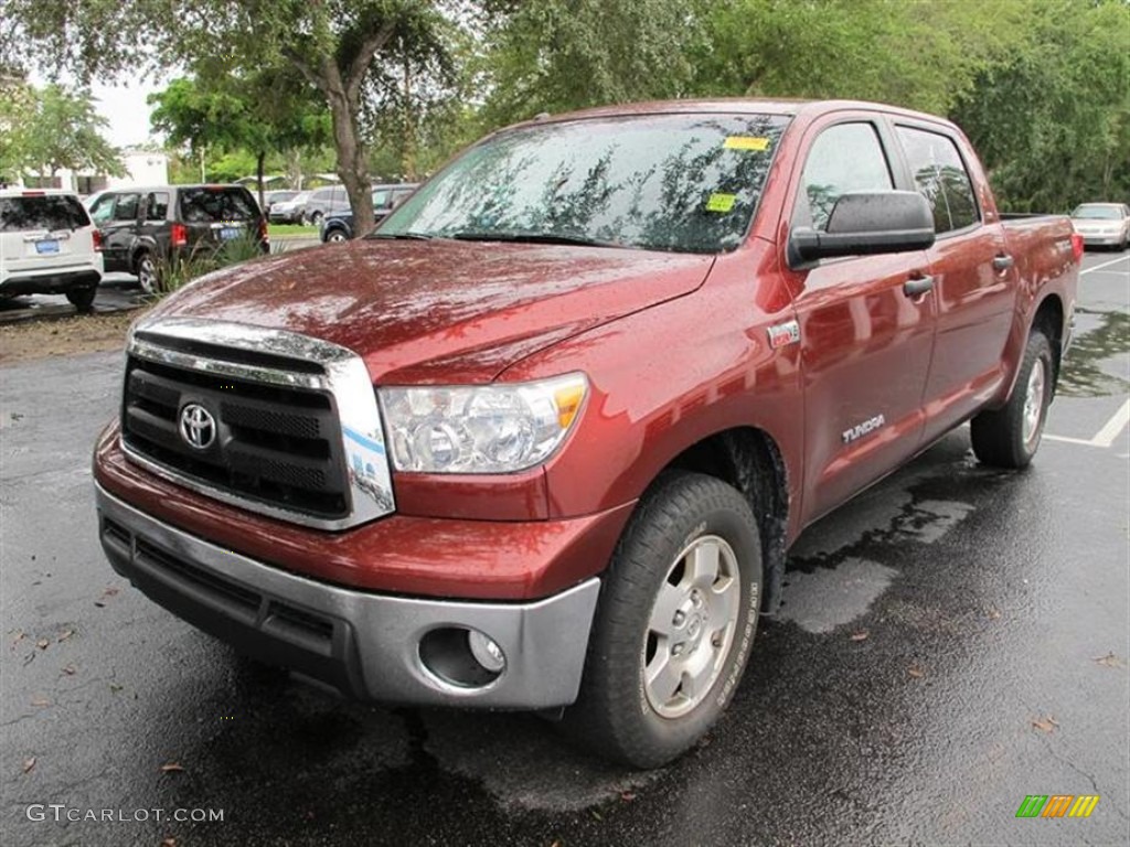 2010 Tundra TRD CrewMax - Salsa Red Pearl / Graphite Gray photo #4