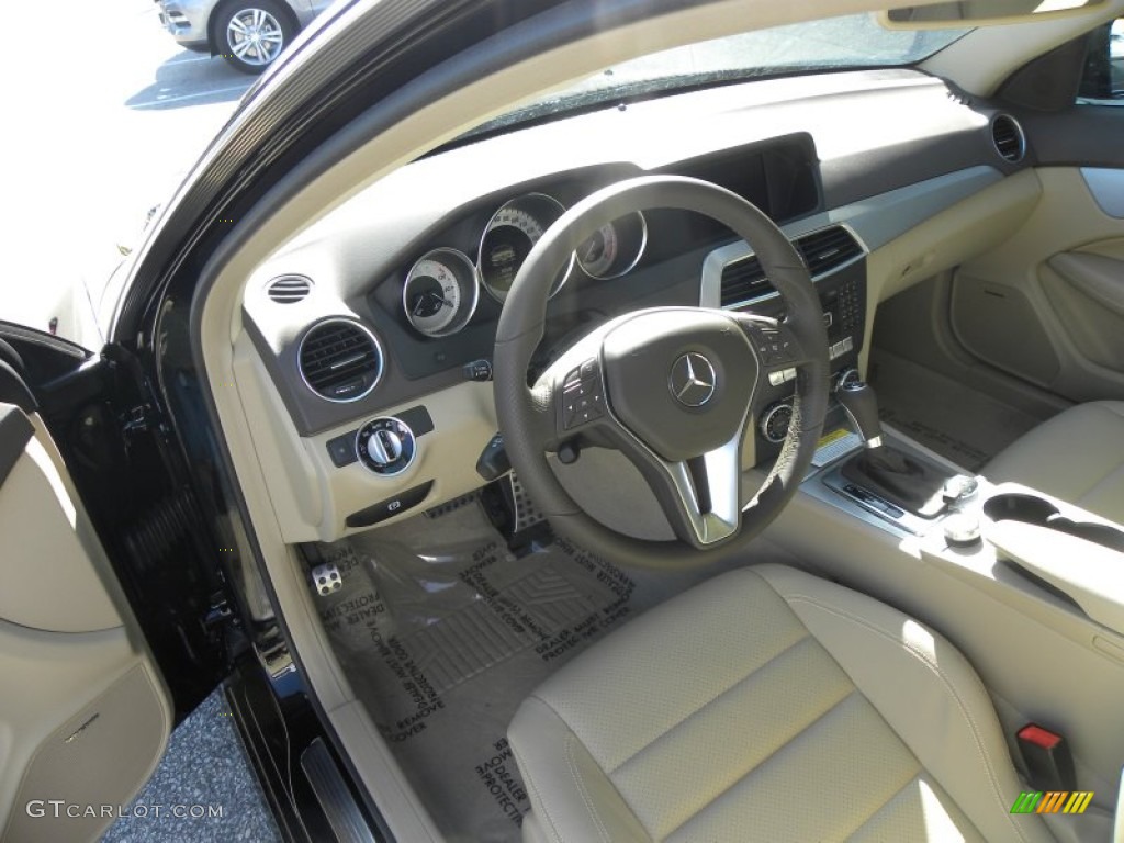 Almond Beige/Mocha Interior 2012 Mercedes-Benz C 250 Coupe Photo #54598292