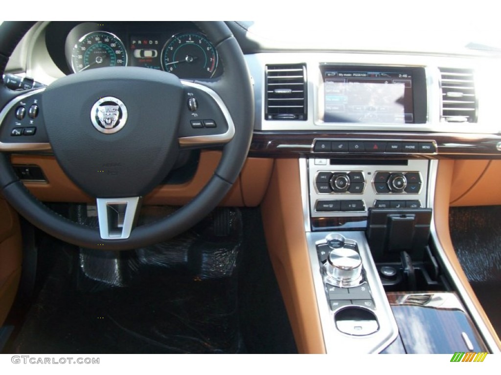 2012 Jaguar XF Portfolio London Tan/Warm Charcoal Dashboard Photo #54598443