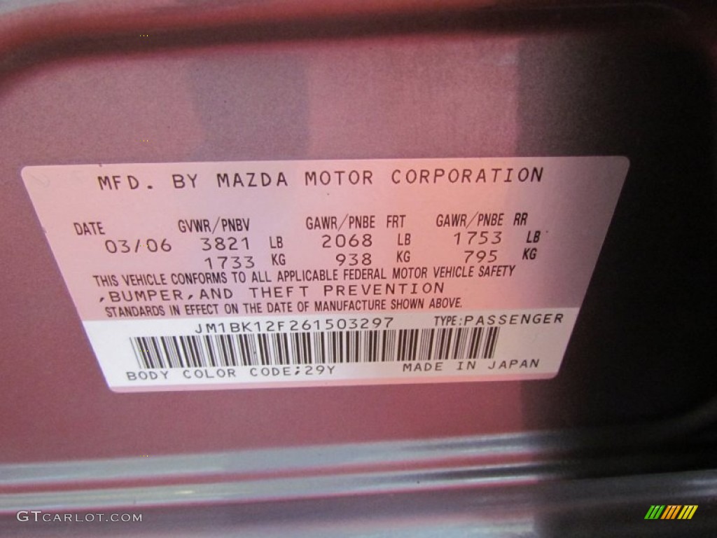 2006 MAZDA3 i Touring Sedan - Titanium Gray Metallic / Black photo #15