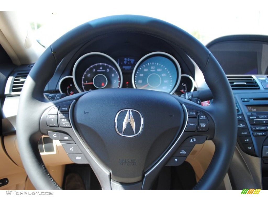 2012 Acura TL 3.5 Technology Parchment Steering Wheel Photo #54601160