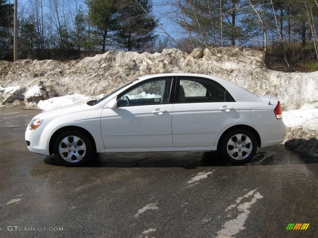 2007 Spectra EX Sedan - White / Gray photo #6