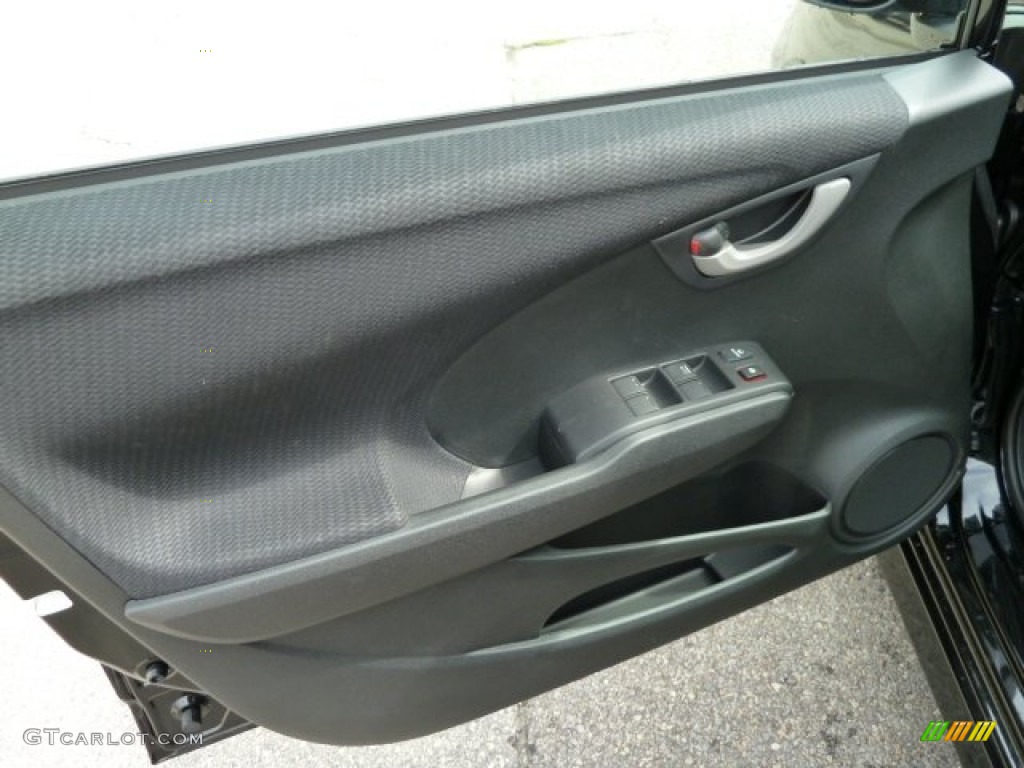 2012 Honda Fit Sport Black Door Panel Photo #54603573