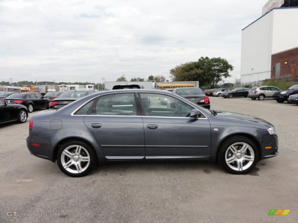 2008 A4 2.0T quattro S-Line Sedan - Dolphin Grey Metallic / Black photo #7