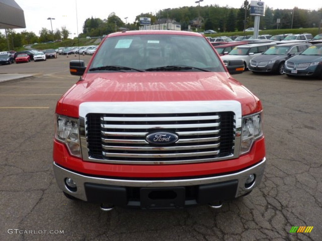 2011 F150 XLT SuperCrew 4x4 - Race Red / Steel Gray photo #7