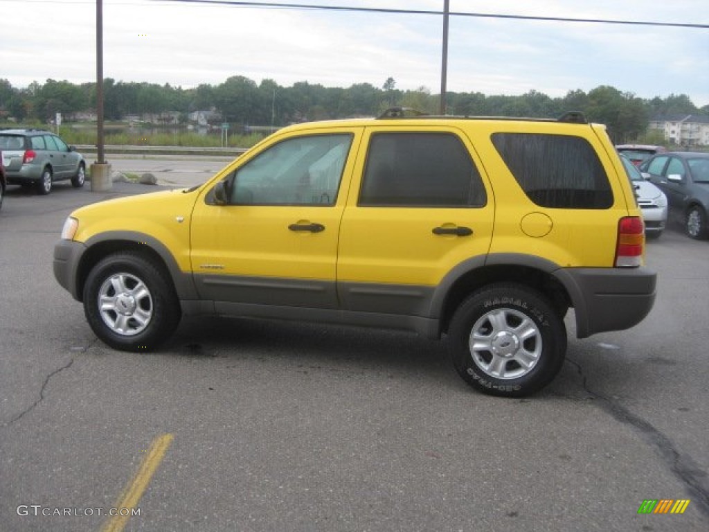 2001 Escape XLT V6 - Chrome Yellow Metallic / Medium Graphite Grey photo #9