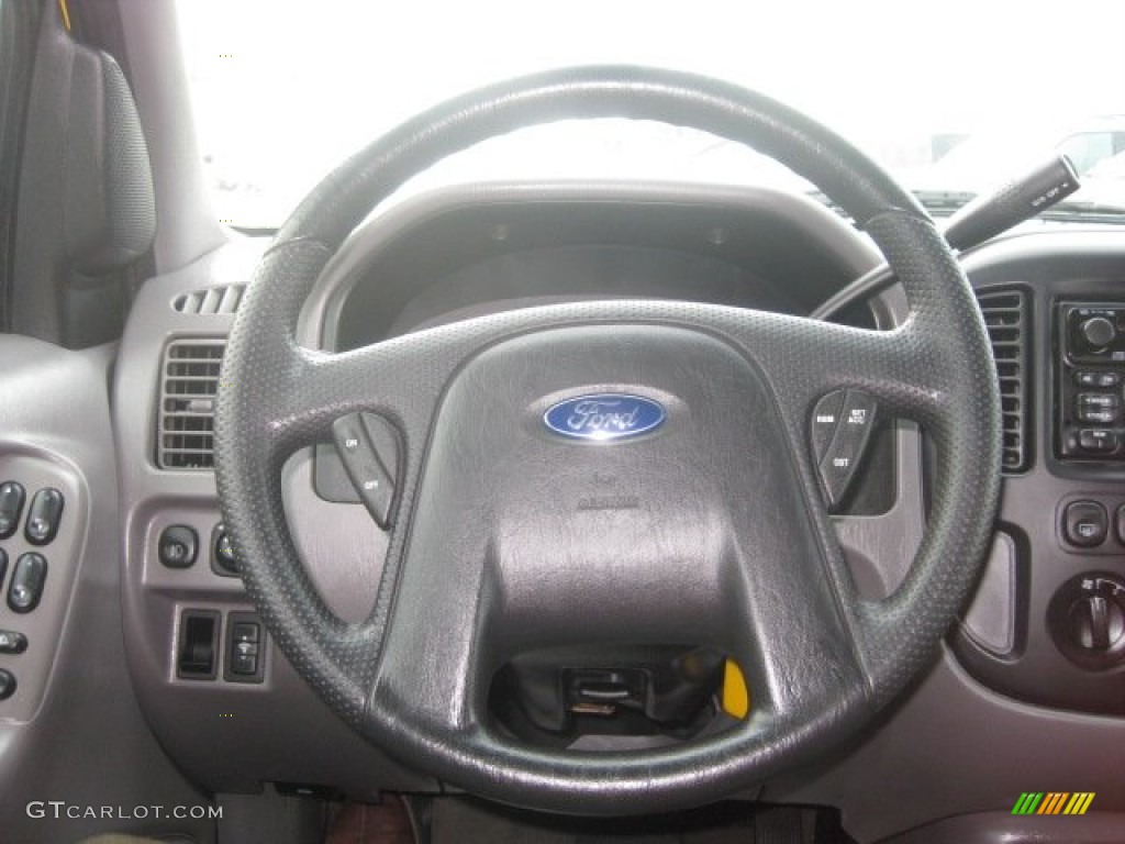 2001 Ford Escape XLT V6 Medium Graphite Grey Steering Wheel Photo #54608764