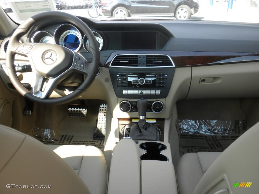 2012 Mercedes-Benz C 250 Sport Almond Beige/Mocha Dashboard Photo #54609813