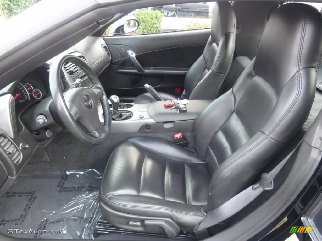 Ebony Black Interior 2006 Chevrolet Corvette Coupe Photo #54610293