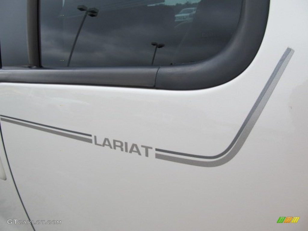 2009 F150 Lariat SuperCab 4x4 - White Sand Tri Coat Metallic / Camel/Tan photo #8